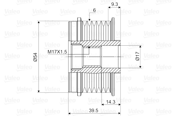 Sprzęgło alternatora VALEO 588012
