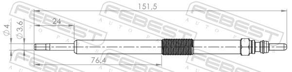 Świeca żarowa FEBEST 14642-001