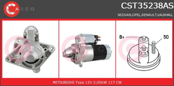 Rozrusznik CASCO CST35238AS