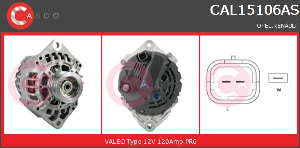 Alternator CASCO CAL15106AS