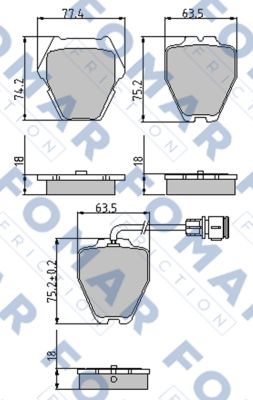 Klocki hamulcowe FOMAR FRICTION FO 905781