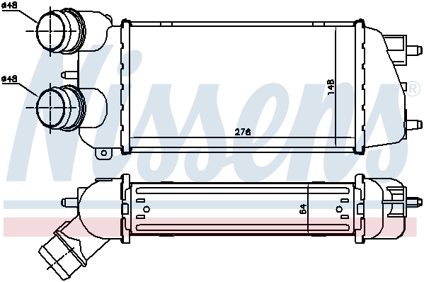 Chłodnica powietrza intercooler NISSENS 96495