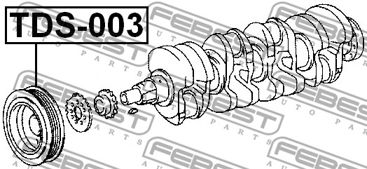 Koło pasowe wału korbowego FEBEST TDS-003