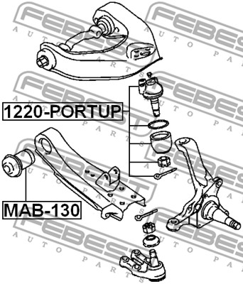 Sworzeń wahacza FEBEST 1220-PORTUP