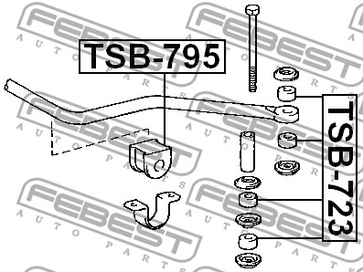 Guma stabilizatora FEBEST TSB-723