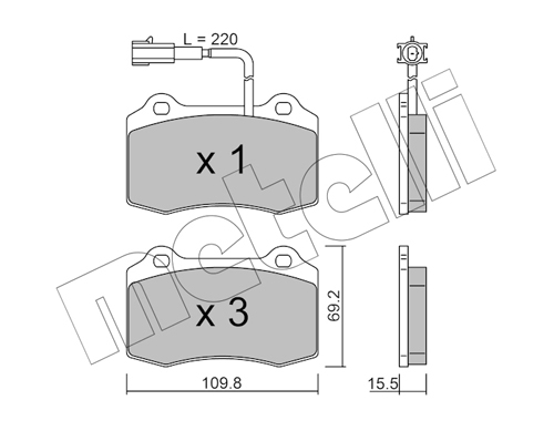 Klocki hamulcowe METELLI 22-0251-7