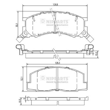 Klocki hamulcowe NIPPARTS J3602050