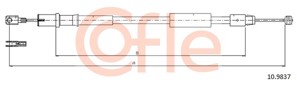 Linka hamulca ręcznego COFLE 92.10.9837