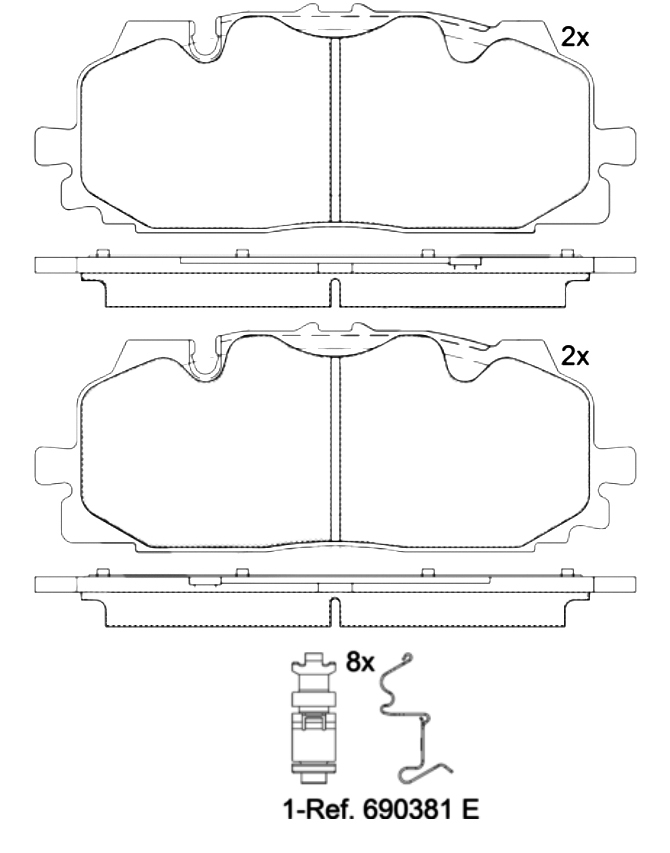 Klocki hamulcowe BREMBO P 85 165X