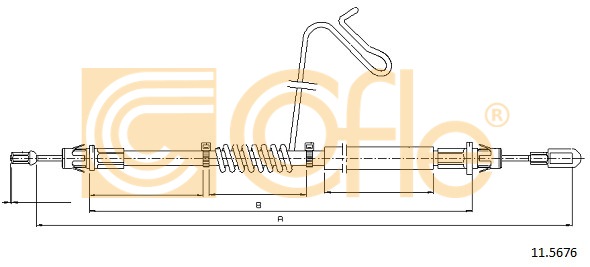 Linka hamulca ręcznego COFLE 11.5676