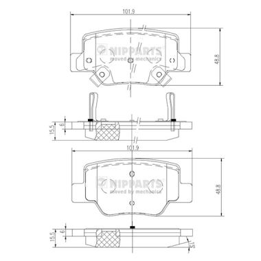 Klocki hamulcowe NIPPARTS N3612040