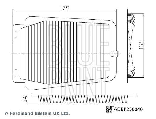 Filtr kabinowy BLUE PRINT ADBP250040