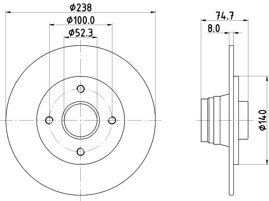 Tarcza hamulcowa HELLA PAGID 8DD 355 105-271