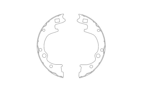 Zestaw szczęk hamulcowych KAVO PARTS KBS-4401