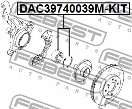 Zestaw łożysk koła FEBEST DAC39740039M-KIT