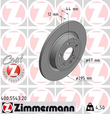 Tarcza hamulcowa ZIMMERMANN 400.5543.20