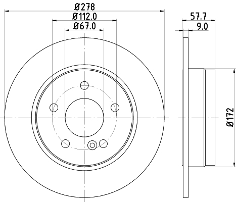 Tarcza hamulcowa HELLA PAGID 8DD 355 114-181