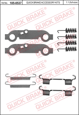 Zestaw montażowy szczęk hamulcowych QUICK BRAKE 105-0537