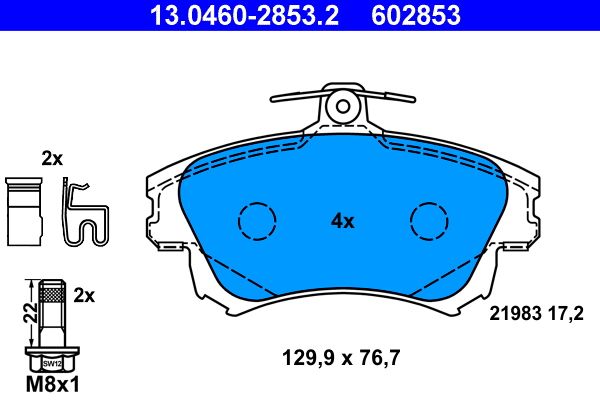 Klocki hamulcowe ATE 13.0460-2853.2