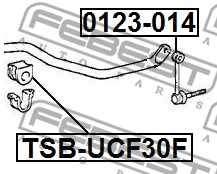 Guma stabilizatora FEBEST TSB-UCF30F