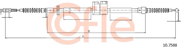 Linka hamulca ręcznego COFLE 92.10.7588