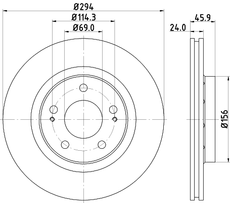 Tarcza hamulcowa HELLA 8DD 355 111-571