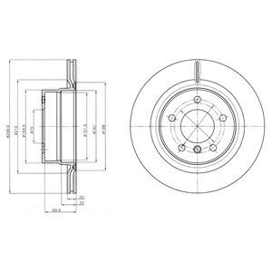 Tarcza hamulcowa DELPHI BG4293C