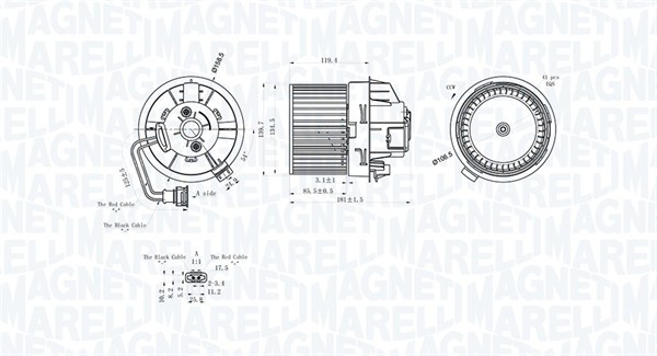 Wentylator wnętrza MAGNETI MARELLI 069412298010