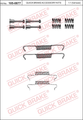 Zestaw montażowy szczęk hamulcowych QUICK BRAKE 105-0877