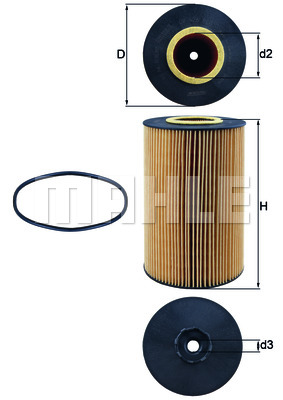 Filtr oleju MAHLE OX 426D