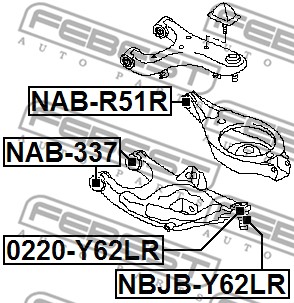 Zestaw naprawczy przegubu FEBEST NBJB-Y62LR