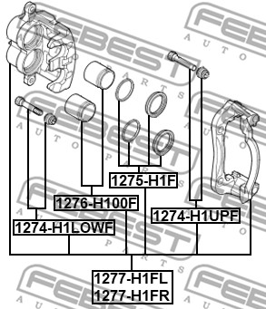 Zacisk hamulca FEBEST 1277-H1FL