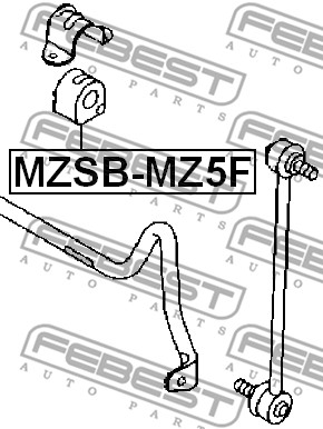 Guma stabilizatora FEBEST MZSB-MZ5F