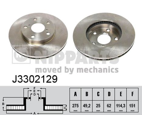 Tarcza hamulcowa NIPPARTS J3302129