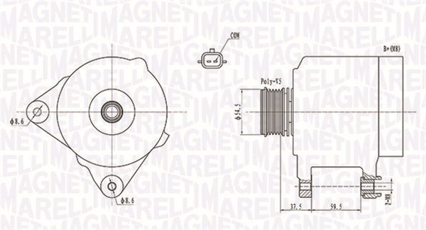 Alternator MAGNETI MARELLI 063731860010