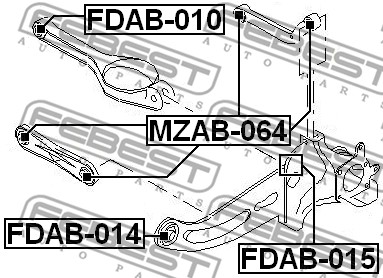 Tuleja wahacza FEBEST FDAB-015