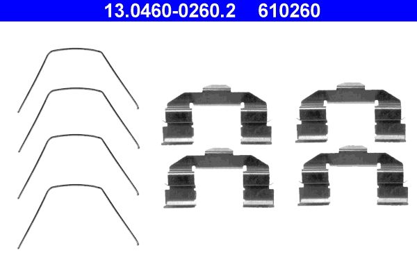 Zestaw akcesoriów montażowych  klocków hamulcowych ATE 13.0460-0260.2