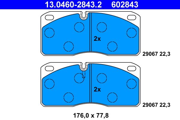 Klocki hamulcowe ATE 13.0460-2843.2