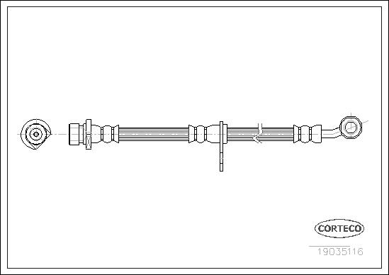 Przewód hamulcowy elastyczny CORTECO 19035116