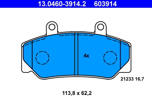 Klocki hamulcowe ATE 13.0460-3914.2