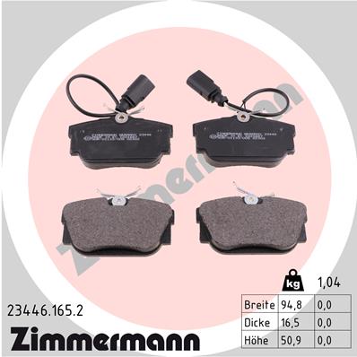 Klocki hamulcowe ZIMMERMANN 23446.165.2