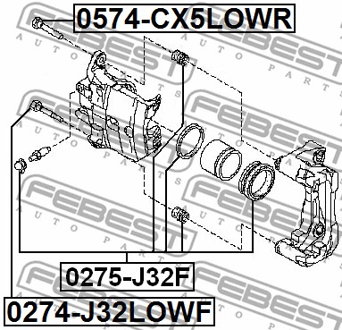 Zestaw naprawczy zacisku FEBEST 0275-J32F
