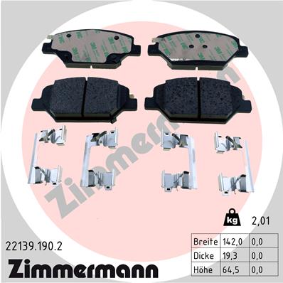 Klocki hamulcowe ZIMMERMANN 22139.190.2