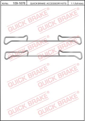 Zestaw akcesoriów montażowych  klocków hamulcowych QUICK BRAKE 109-1678