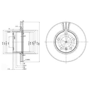 Tarcza hamulcowa DELPHI BG3043