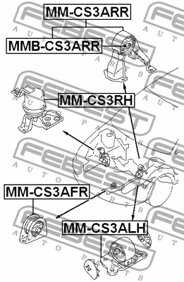 Poduszka silnika FEBEST MM-CS3AFR