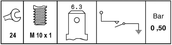 Czujnik ciśnienia oleju HELLA 6ZL 009 600-071