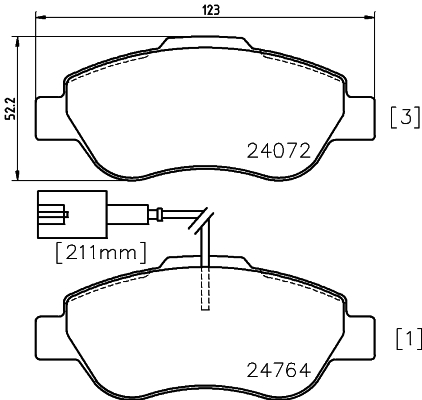 Klocki hamulcowe HELLA PAGID 8DB 355 014-471