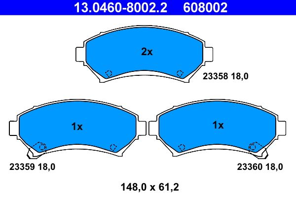 Klocki hamulcowe ATE 13.0460-8002.2