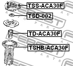 Dystans gumowy FEBEST TD-ACA30F